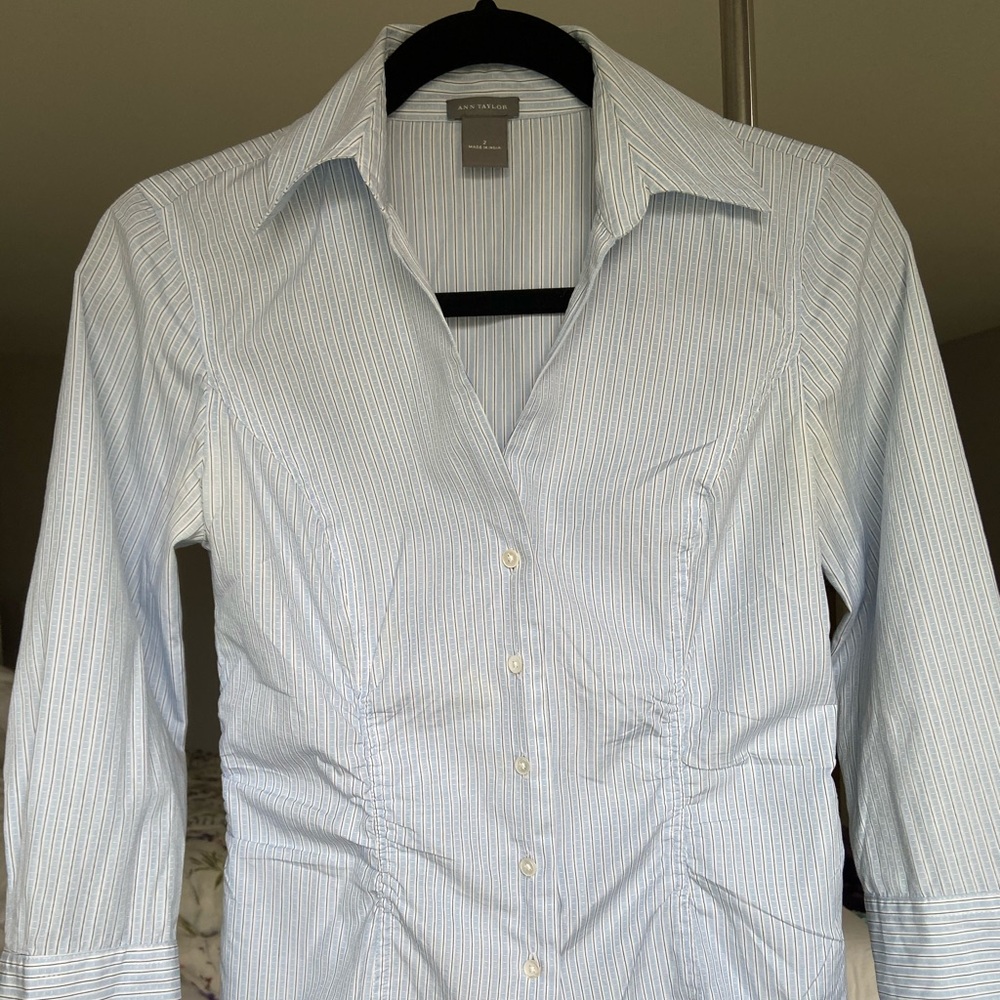 Tailored Split Neck Blouse